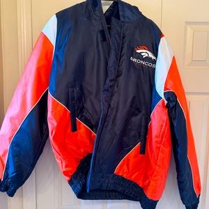 Denver Broncos zip up winter hoodie